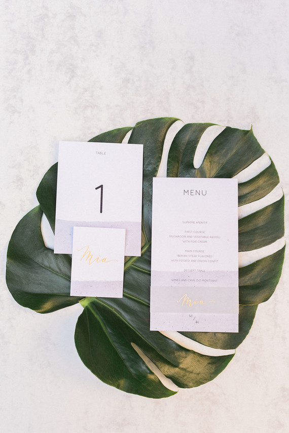 Modern wedding stationery