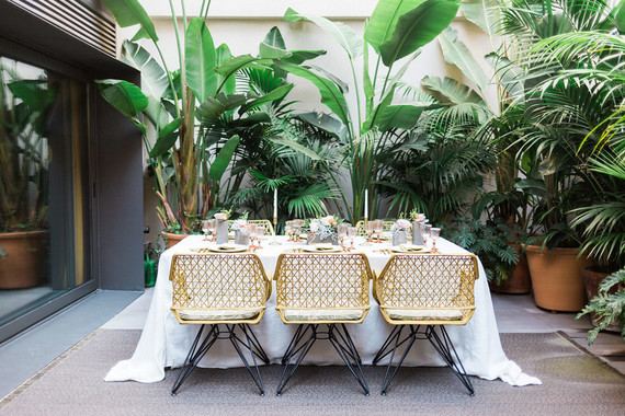 Tropical pink and gold wedding inspiration