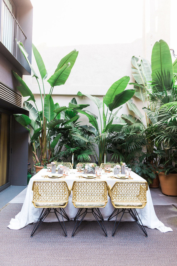 Tropical pink and gold wedding inspiration