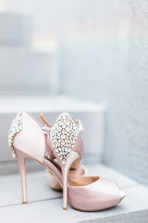 Pink bridal heels