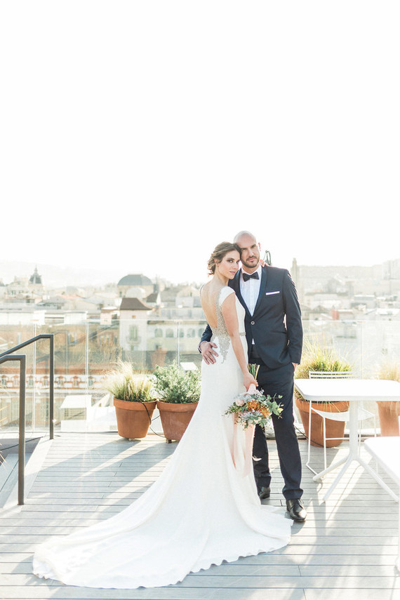Modern wedding portrait