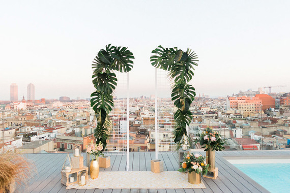Tropical wedding ceremony