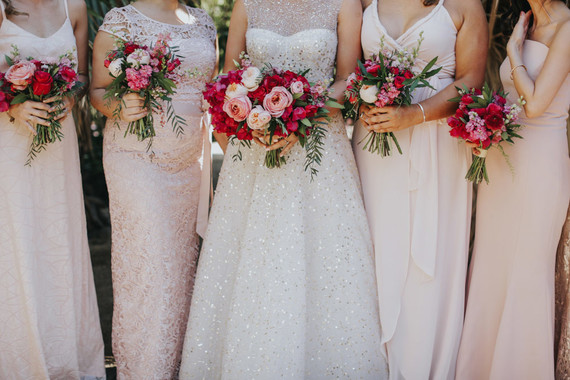 Modern pink bouquets