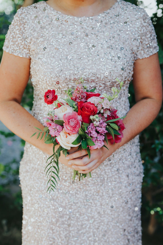 Pink bridal bouquet