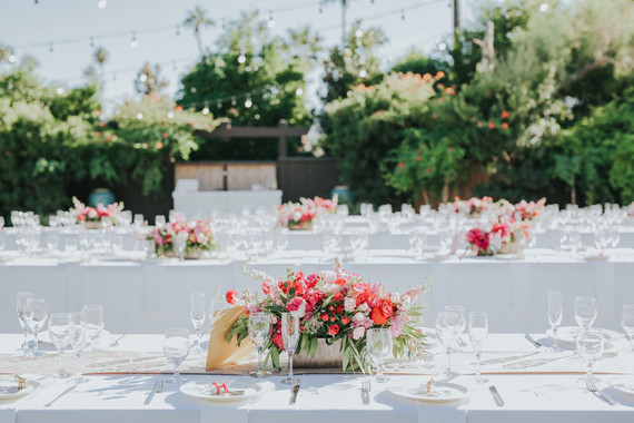 Modern wedding reception