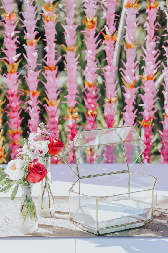 Pink wedding backdrop