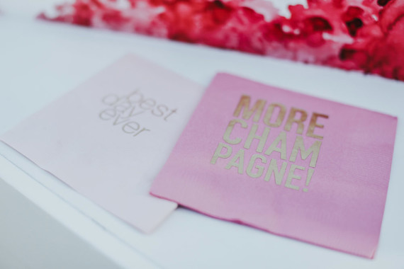 Pink cocktail napkins