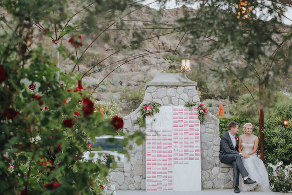 Hot pink seating chart
