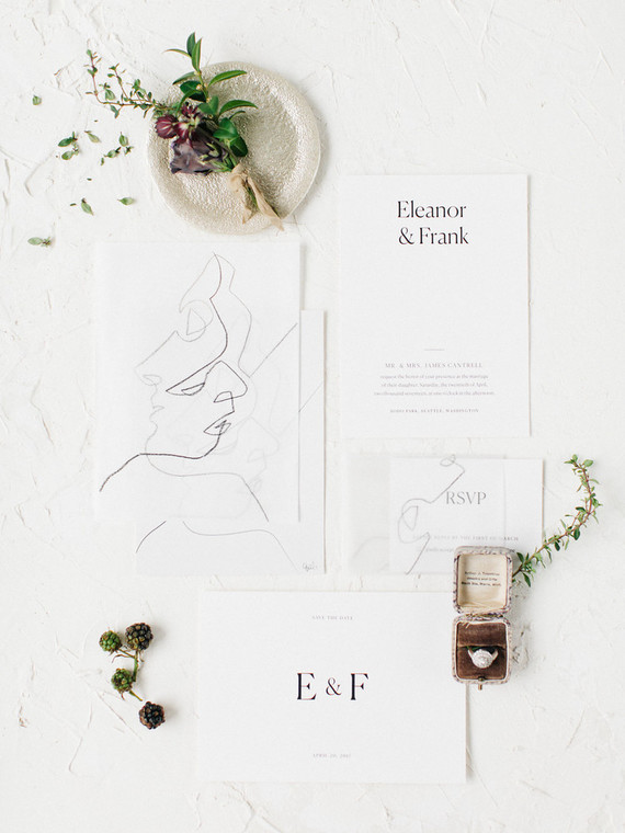 Organic wedding invitations Inspiration