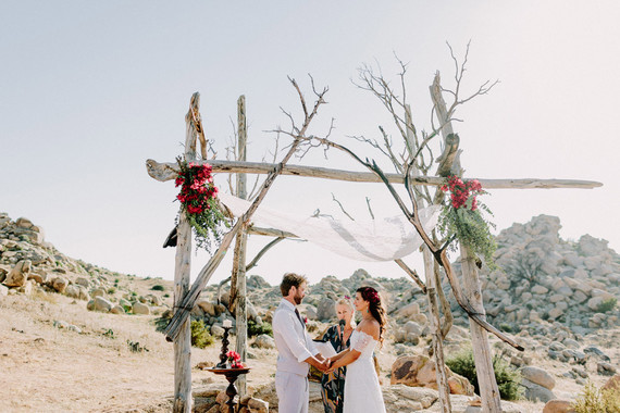 Desert wedding ceremony