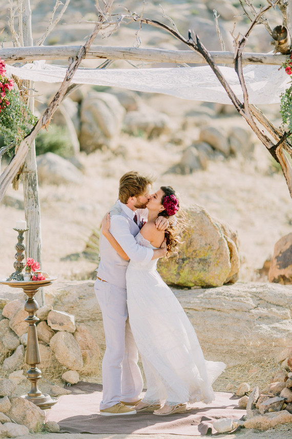 Desert wedding ceremony