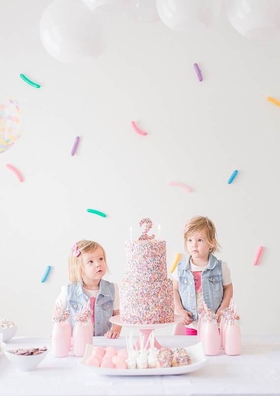 confetti girl's birthday party Inspiration