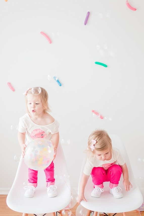 confetti girl's birthday party Inspiration