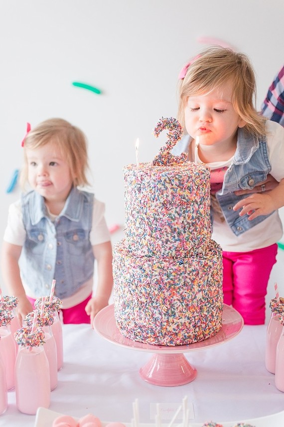 confetti girl's birthday party Inspiration