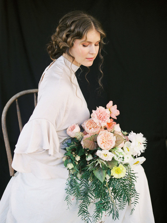 Coral bridal bouquet