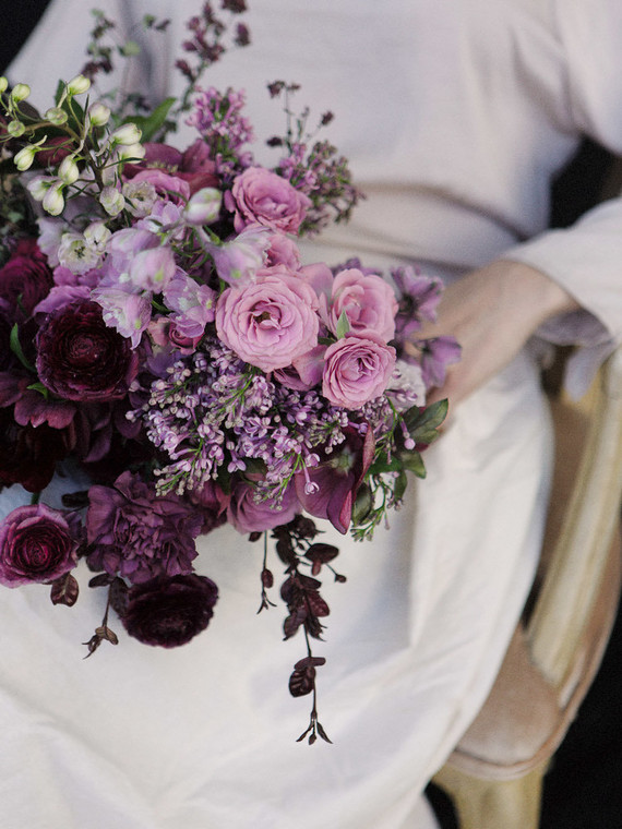 Purple bridal bouquet