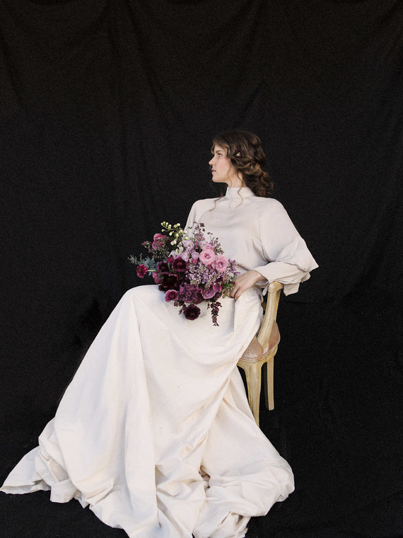 Purple bridal bouquet