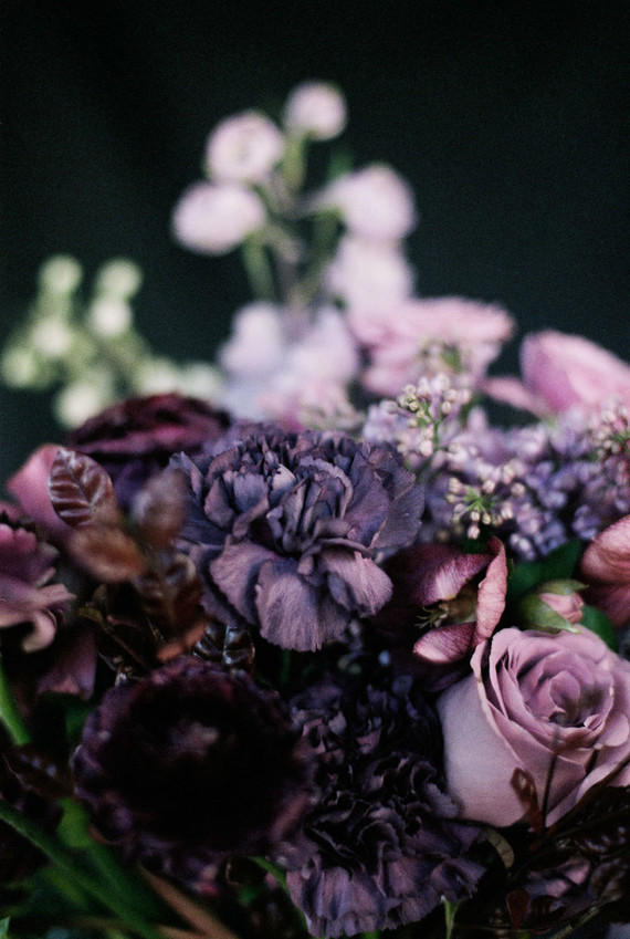 Purple bridal bouquet