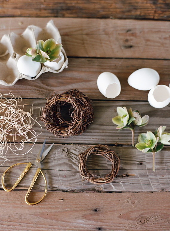 DIY eggshell planters