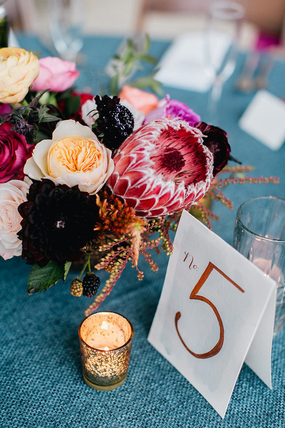 Gold table number Inspiration