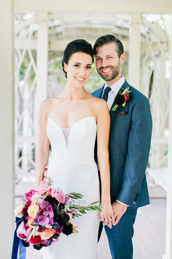 Modern wedding portrait