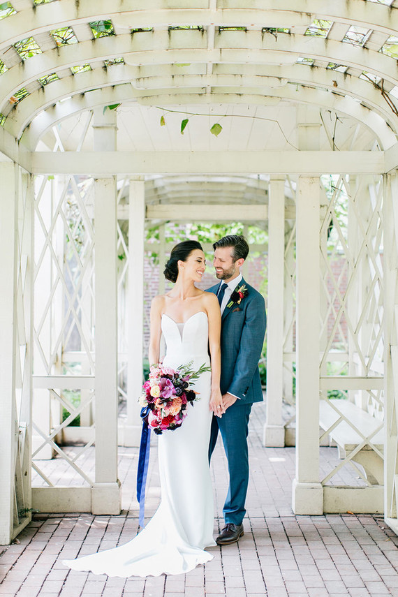 Modern wedding portrait