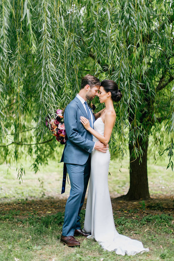 Modern wedding portrait