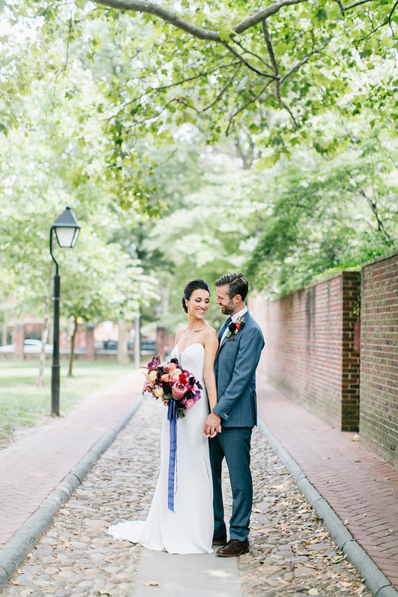 Modern wedding portrait