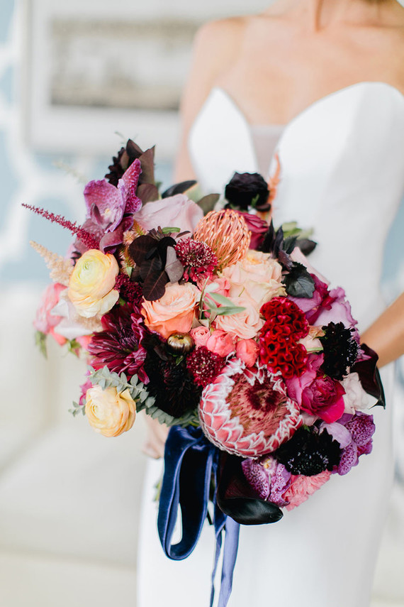 Colorful bridal bouquet