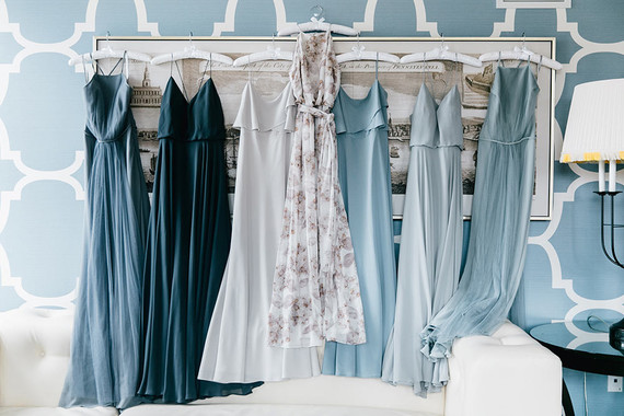 Blue bridesmaids dress