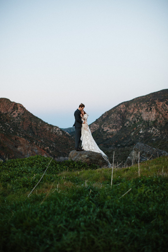 Bohemian wedding portrait