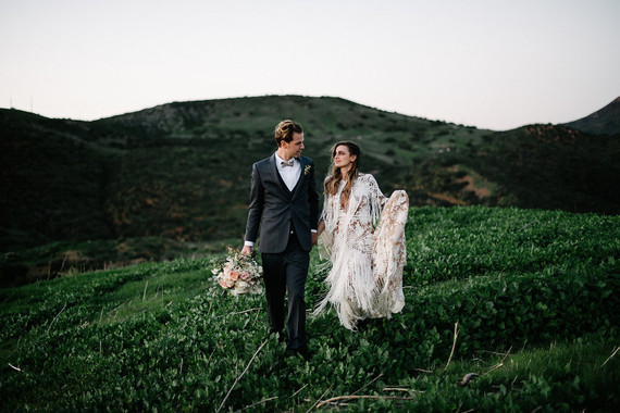 Bohemian wedding portrait