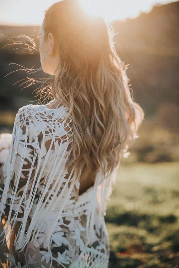 Bohemian bridal hairstyle