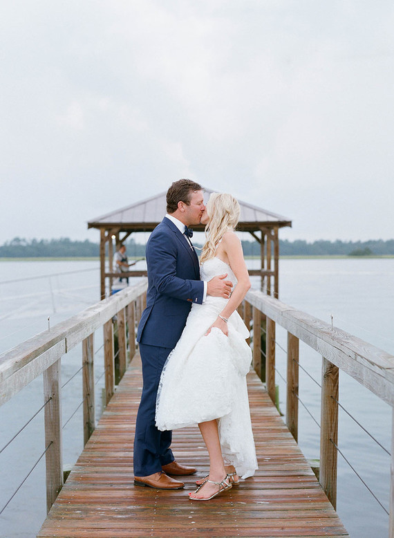 Lake wedding portrait
