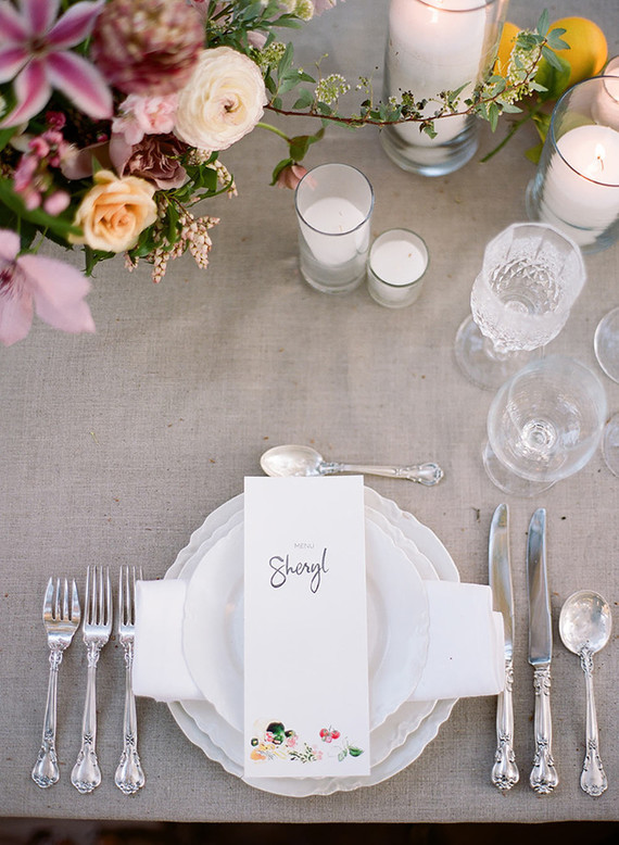 Romantic place setting Inspiration