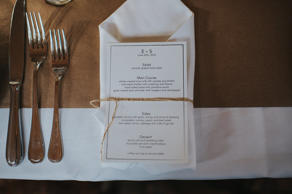 Menu design