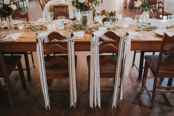 Bride and groom chairs