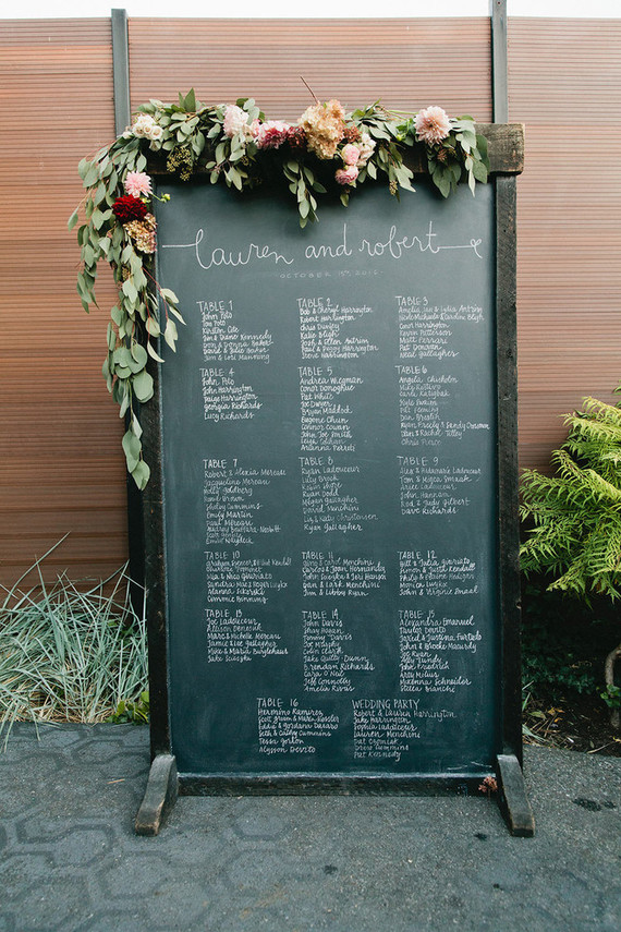 Floral seating chart