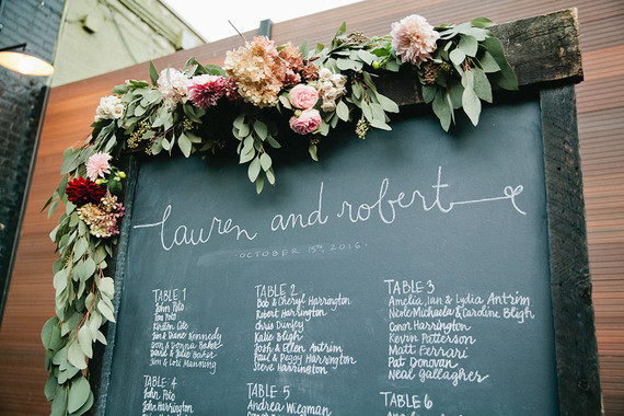 Floral seating chart