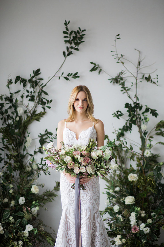 Floral ceremony backdrop