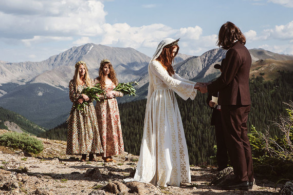 Bohemian wedding ceremony
