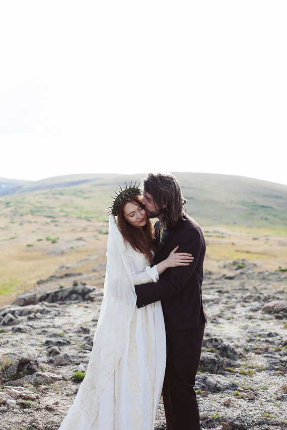 Boho wedding portrait