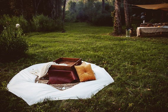 Boho wedding lounge