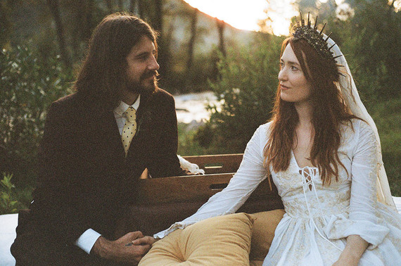 Bohemian wedding portrait