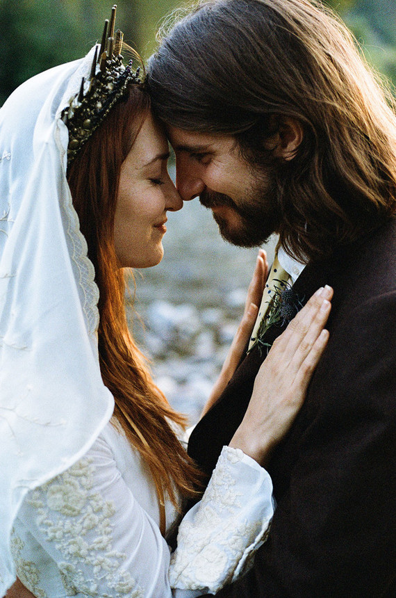 Bohemian wedding portrait