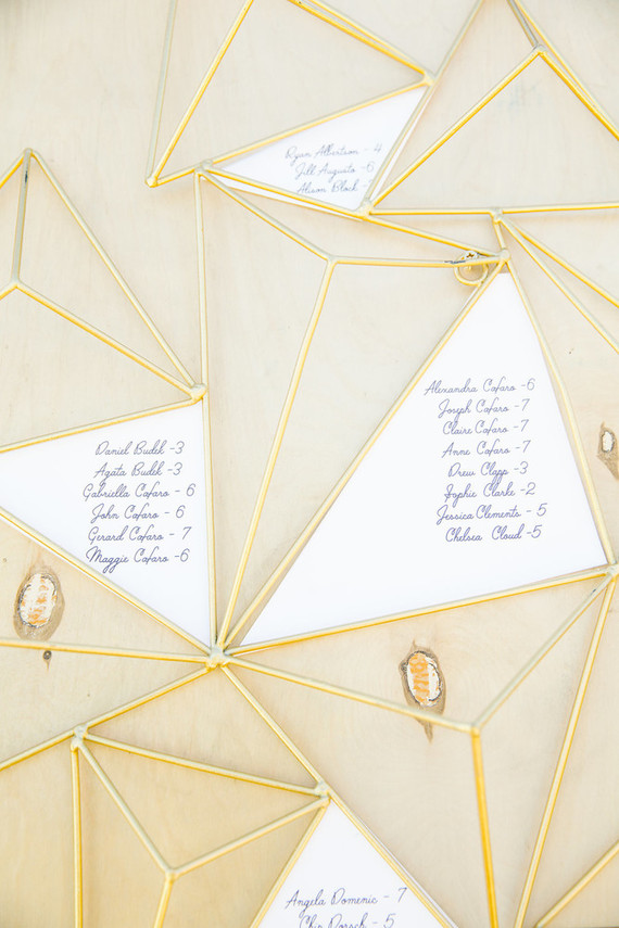 Geometric seating chart