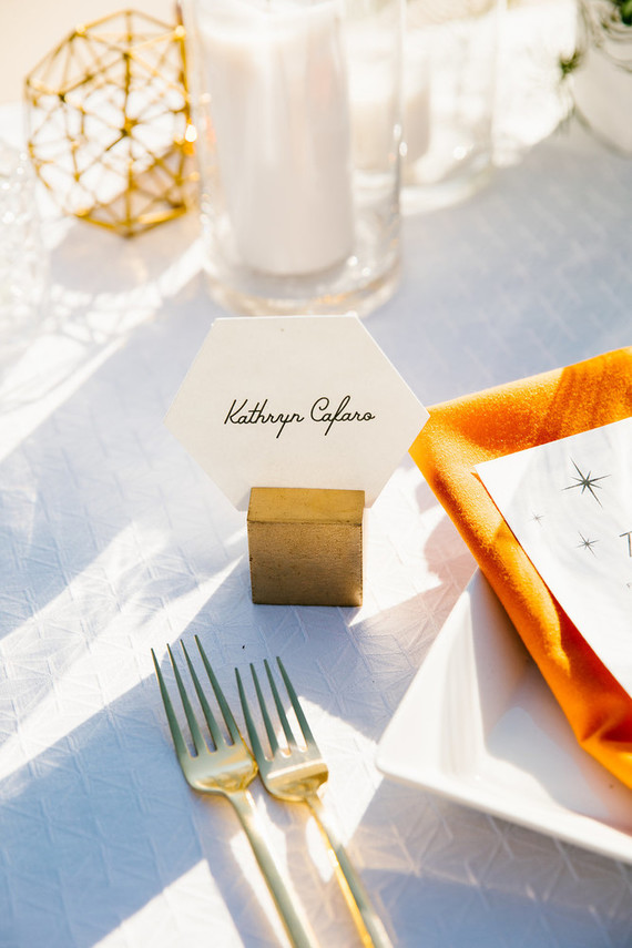 Geometric place card Inspiration