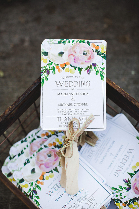 Floral wedding stationery