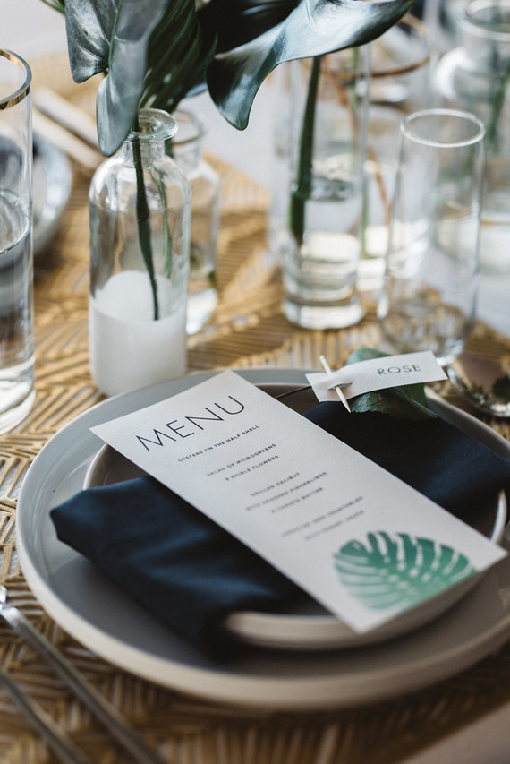 Tropical menu Inspiration