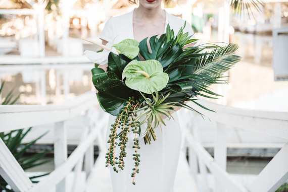 Tropical bridal bouquet
